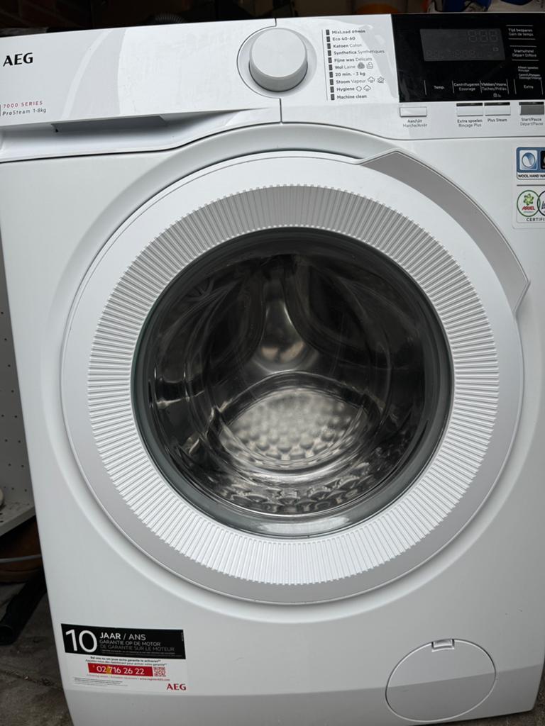 AEG Wasmachine 7000 serie net 2 Jaar 8KG, Ophalen, 1200 tot 1600 toeren, 8 tot 10 kg, Zo goed als nieuw