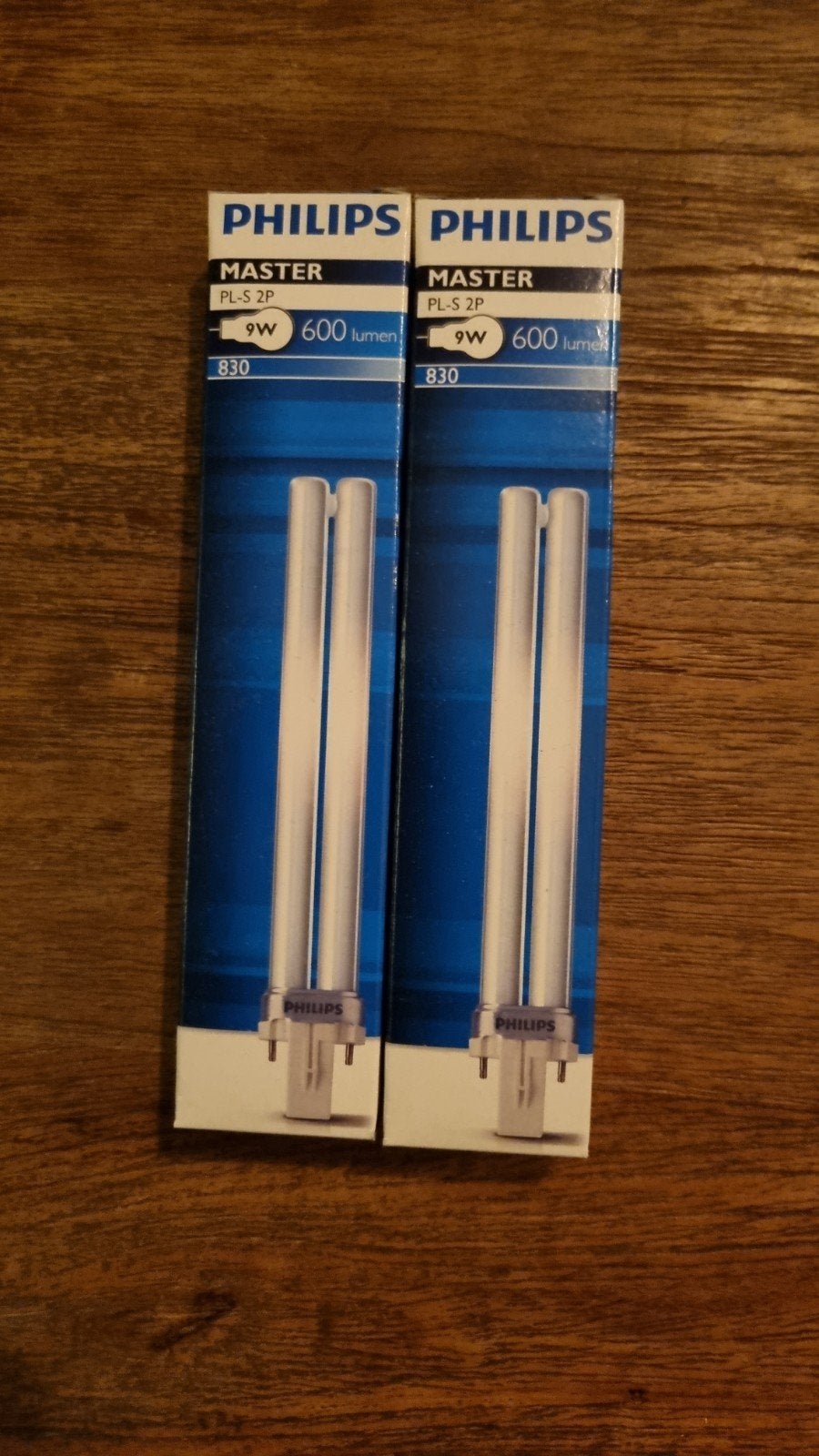 2x Philips Master PL-S 2P 9W 830 spaarlampen, Ophalen of Verzenden, Nieuw, Philips