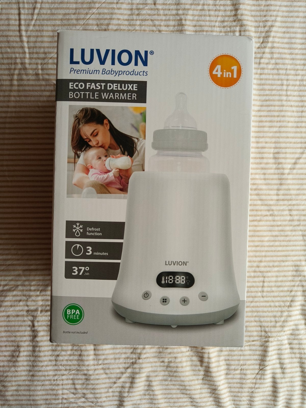 Luvion Eco Fast Deluxe 4-in-1 Flessenwarmer, Kinderen en Baby's, Ophalen, Flessen- of potjesverwarmer, Luvion, Zo goed als nieuw