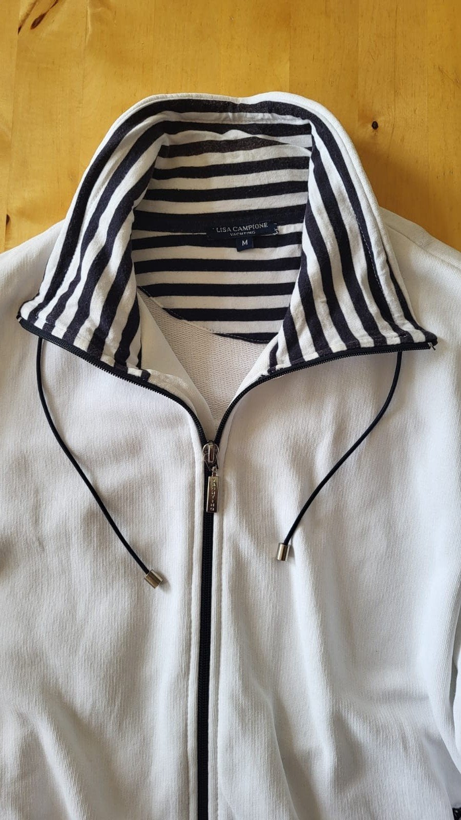 Wit katoenen vest met rits, Maat 38/40 (M), Wit, Ophalen of Verzenden, Gedragen