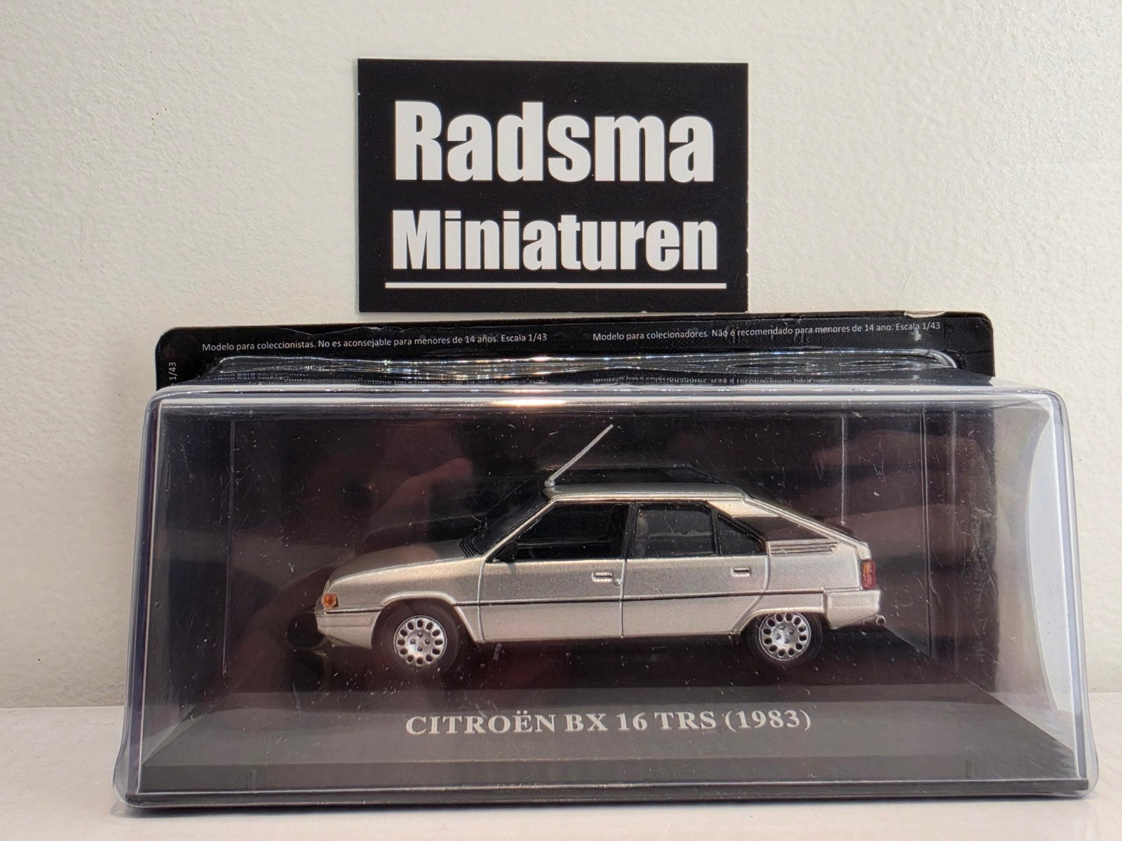 Citroën Bx 16 TRS - Grijs - 1:43 Ixo/altaya, Overige merken, Auto, Nieuw, Ophalen of Verzenden