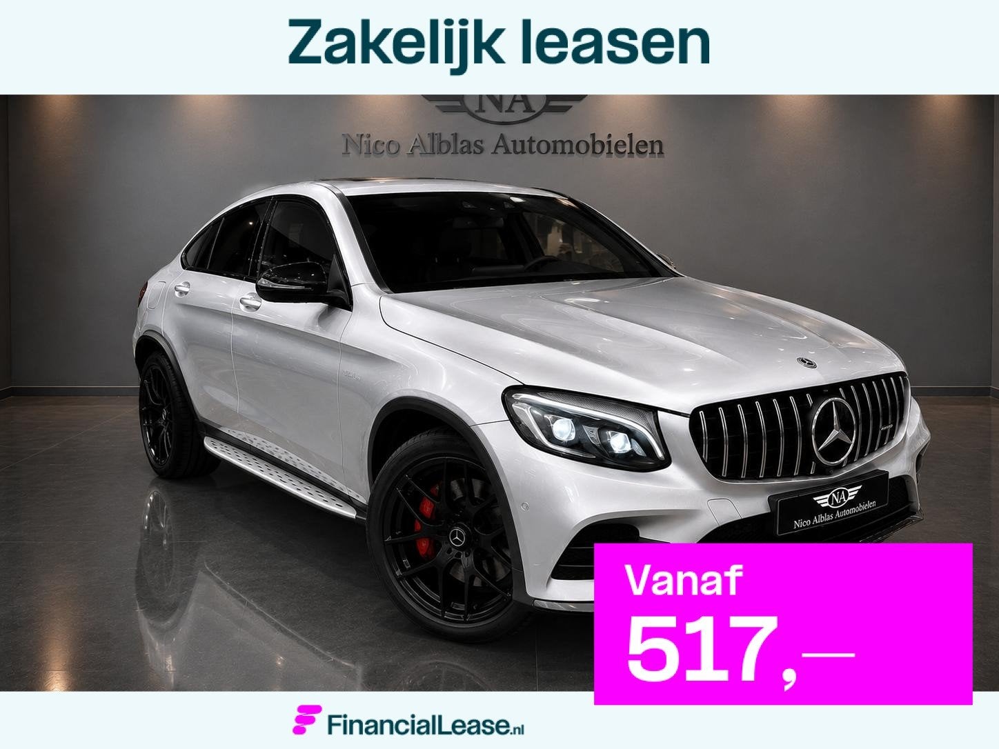 Mercedes-Benz GLC-klasse Coupé 250 4MATIC AMG Line, Automaat, Gebruikt, 4 cilinders, Leder en Stof