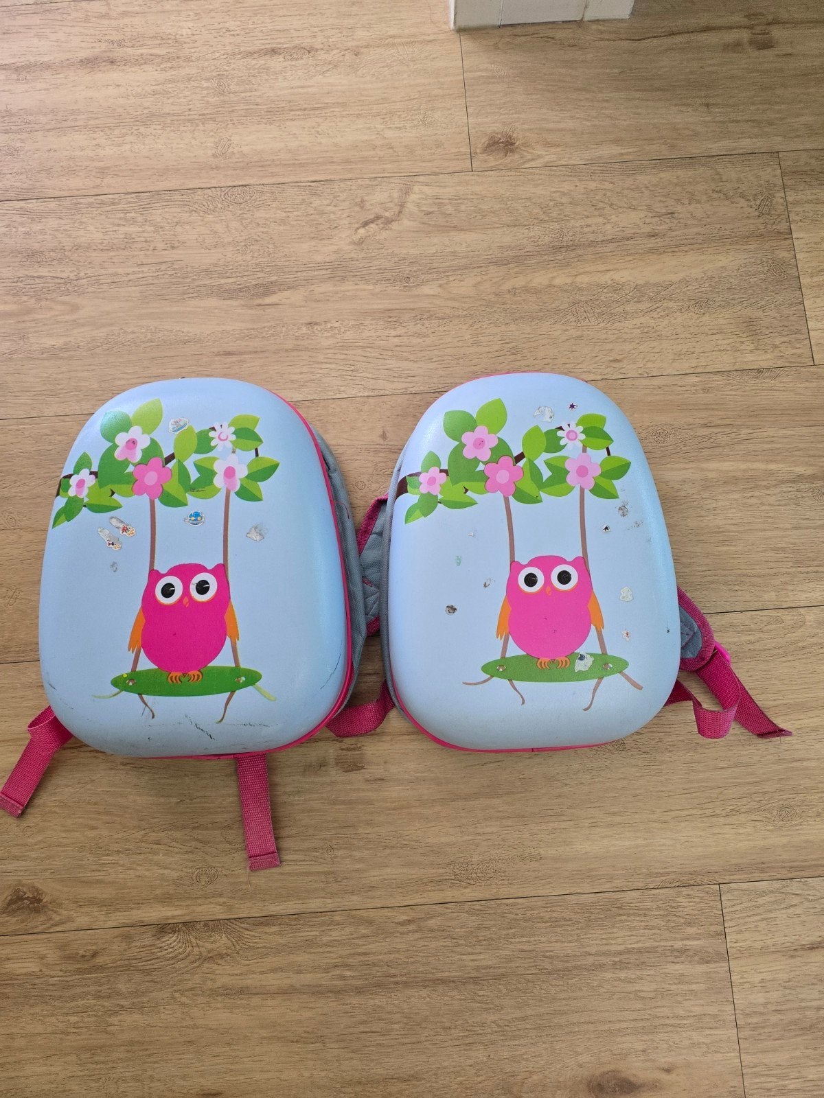 Set van 2 Schattige Uilen Rugzakken, Ophalen, Gebruikt