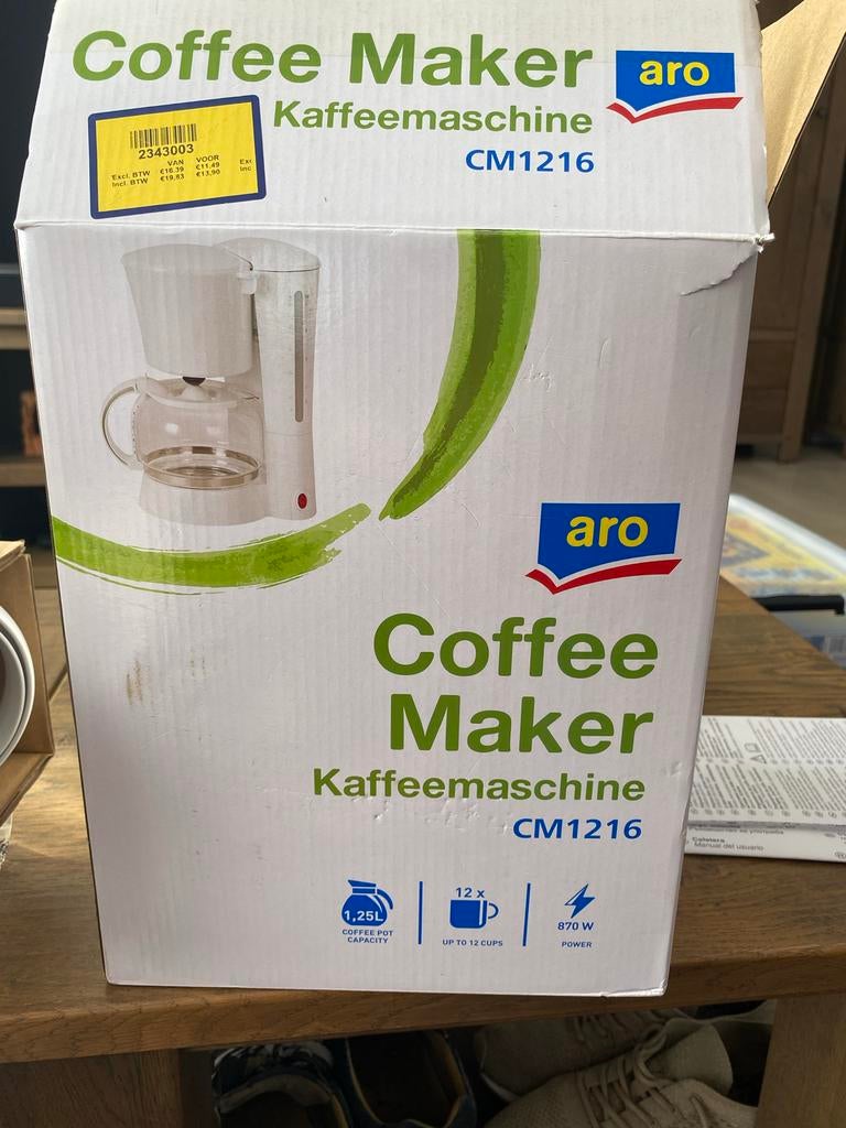 Nieuwe ARO Koffiezetapparaat CM1216 - Tot 12 kopjes, Witgoed en Apparatuur, 10 kopjes of meer, Gemalen koffie, Ophalen of Verzenden