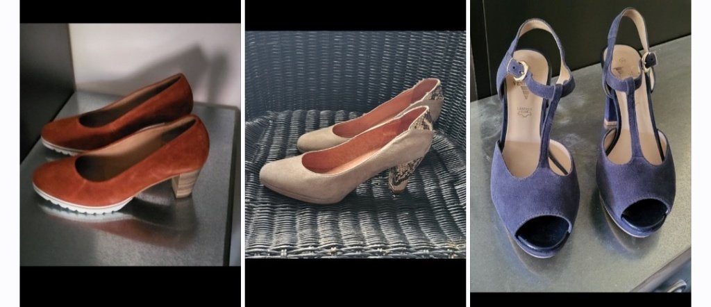 Suede Dameshakken - maat 38 en 39, per stuk 10 euro, Ophalen, Pumps, Bruin, Nieuw