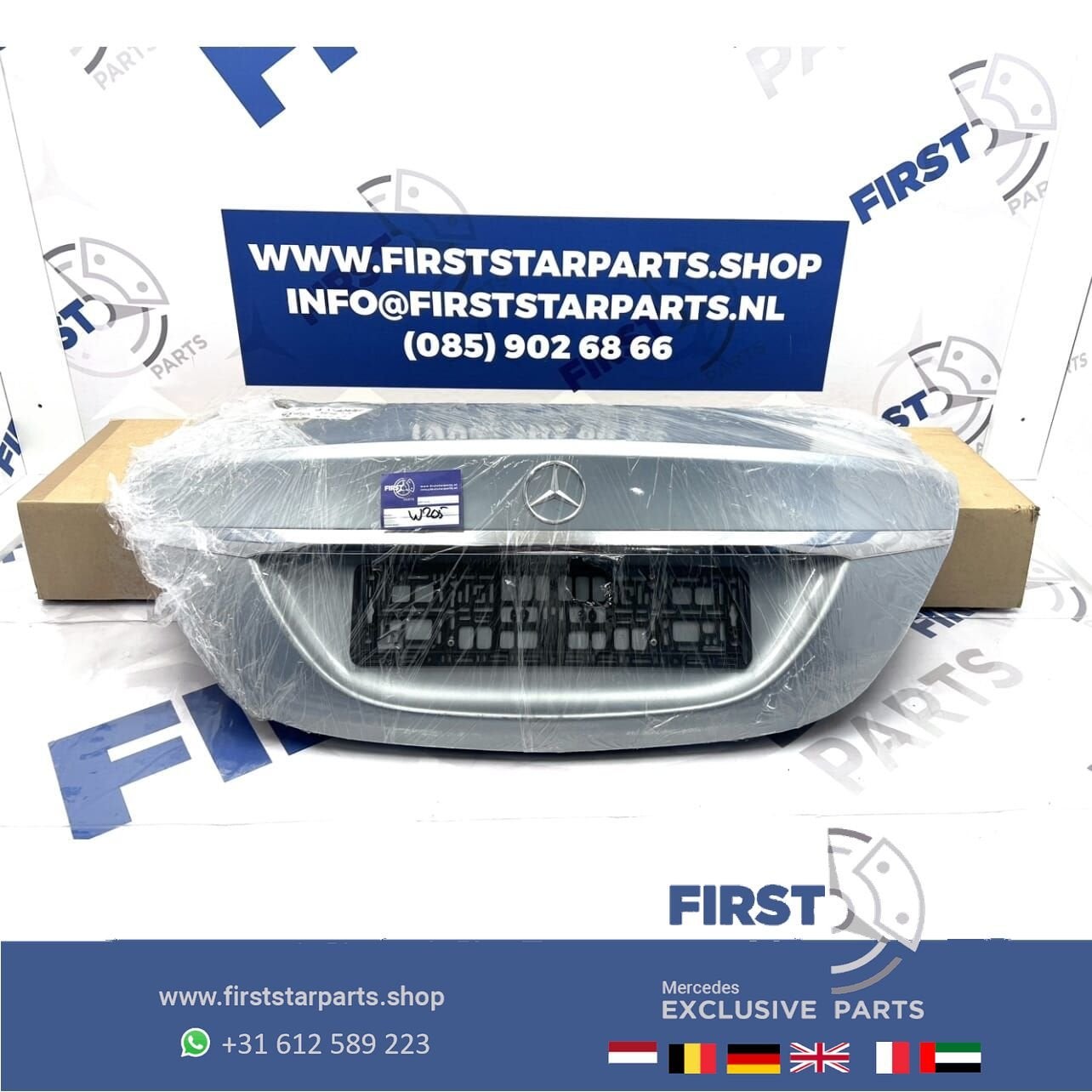 W205 C KLASSE ACHTERKLEP COMPLETE KOFFERKLEP KOFFERBAK origi, Gebruikt, Ophalen of Verzenden, Achter, -