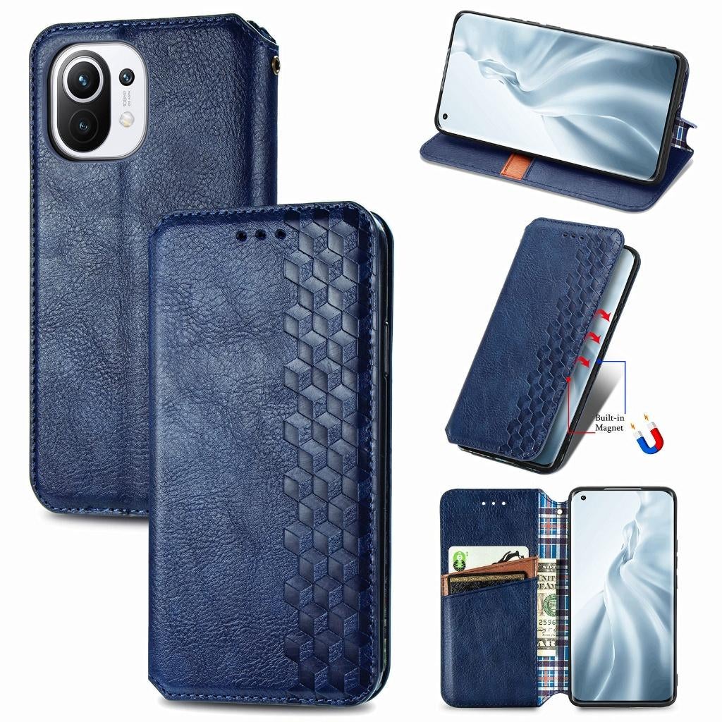 Luxe PU Lederen Wallet Case Set voor Xiaomi Mi 11 _ Blauw, Telecommunicatie, Mobiele telefoons | Hoesjes en Frontjes | Overige merken