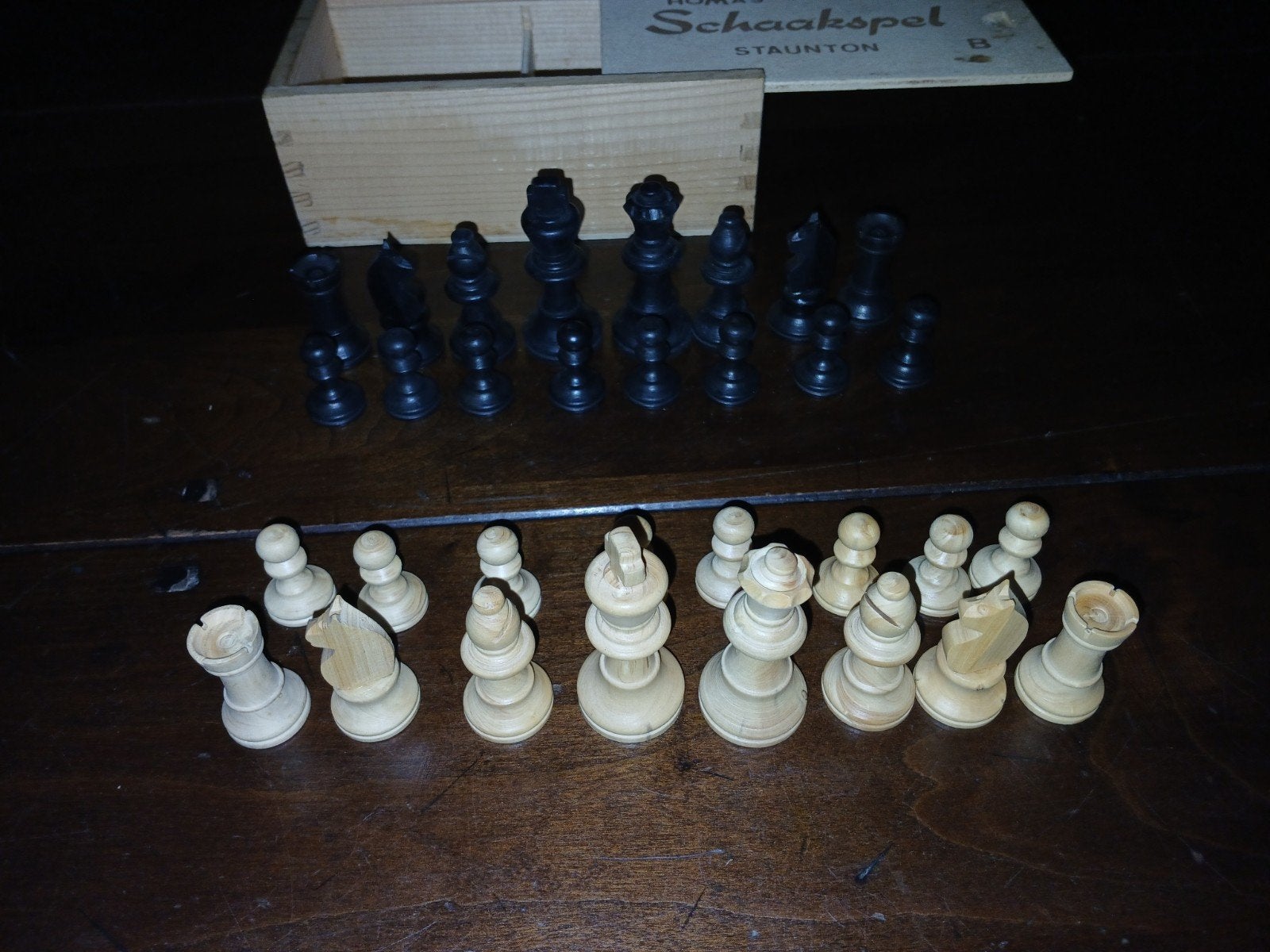 Homas Schaakspel Staunton - Complete Set, Een of twee spelers, Ophalen of Verzenden, Gebruikt, Homas