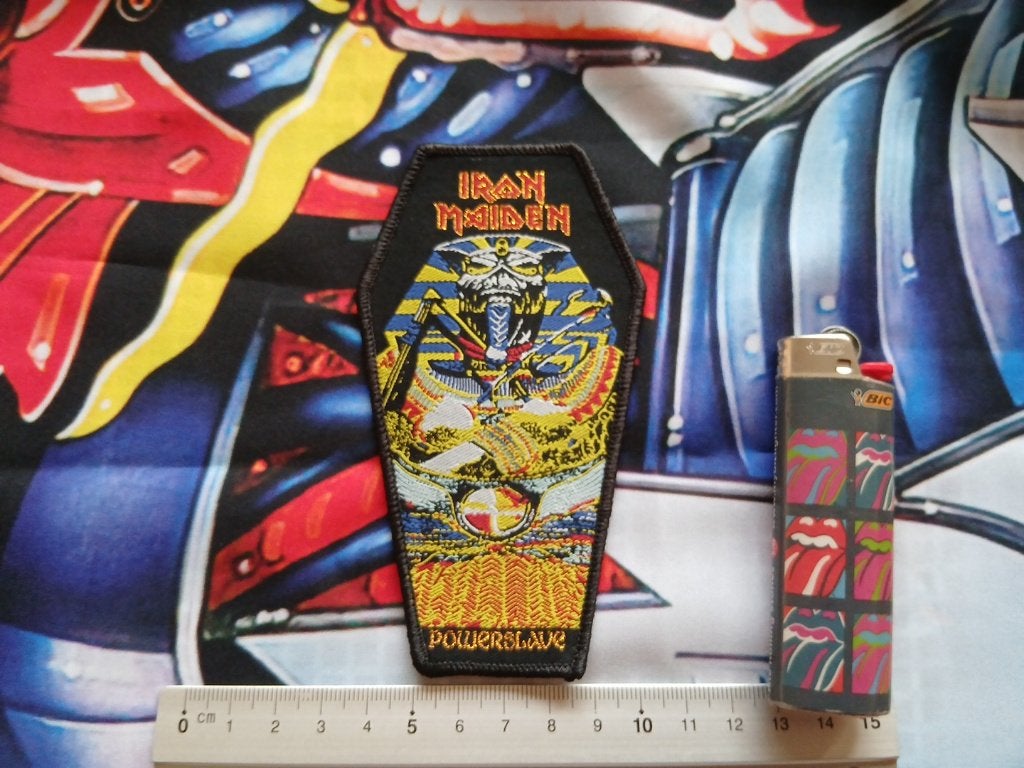 Iron Maiden prachtige  limited edition Powerslave patch 349, Ophalen of Verzenden, Nieuw, Kleding