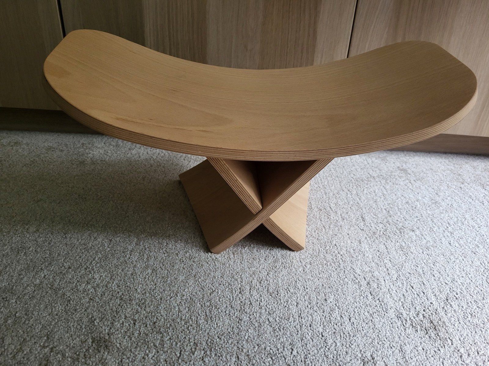 Houten meditatiebankje - Zo goed als nieuw, Verzenden, Zo goed als nieuw, Hout