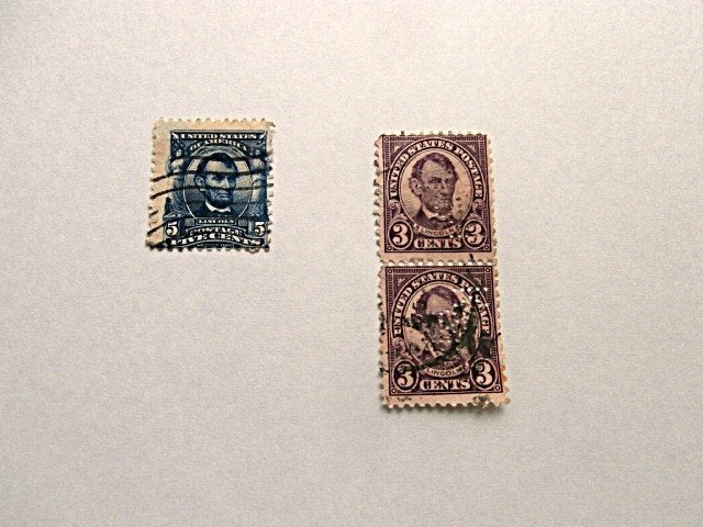 Postzegels Amerika President Lincoln USA 1902 -1922 -1954, Verzenden, Gestempeld, Noord-Amerika