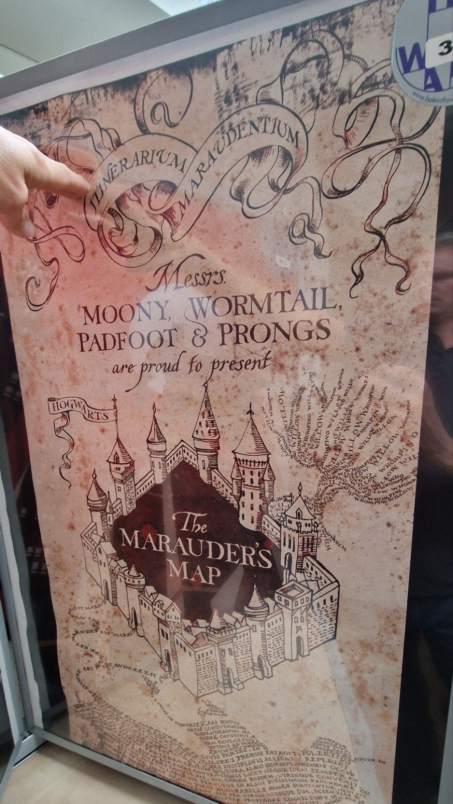 Harry Potter Marauder's Map Poster - Ingelijst, Ophalen of Verzenden, Zo goed als nieuw, Boek of Poster