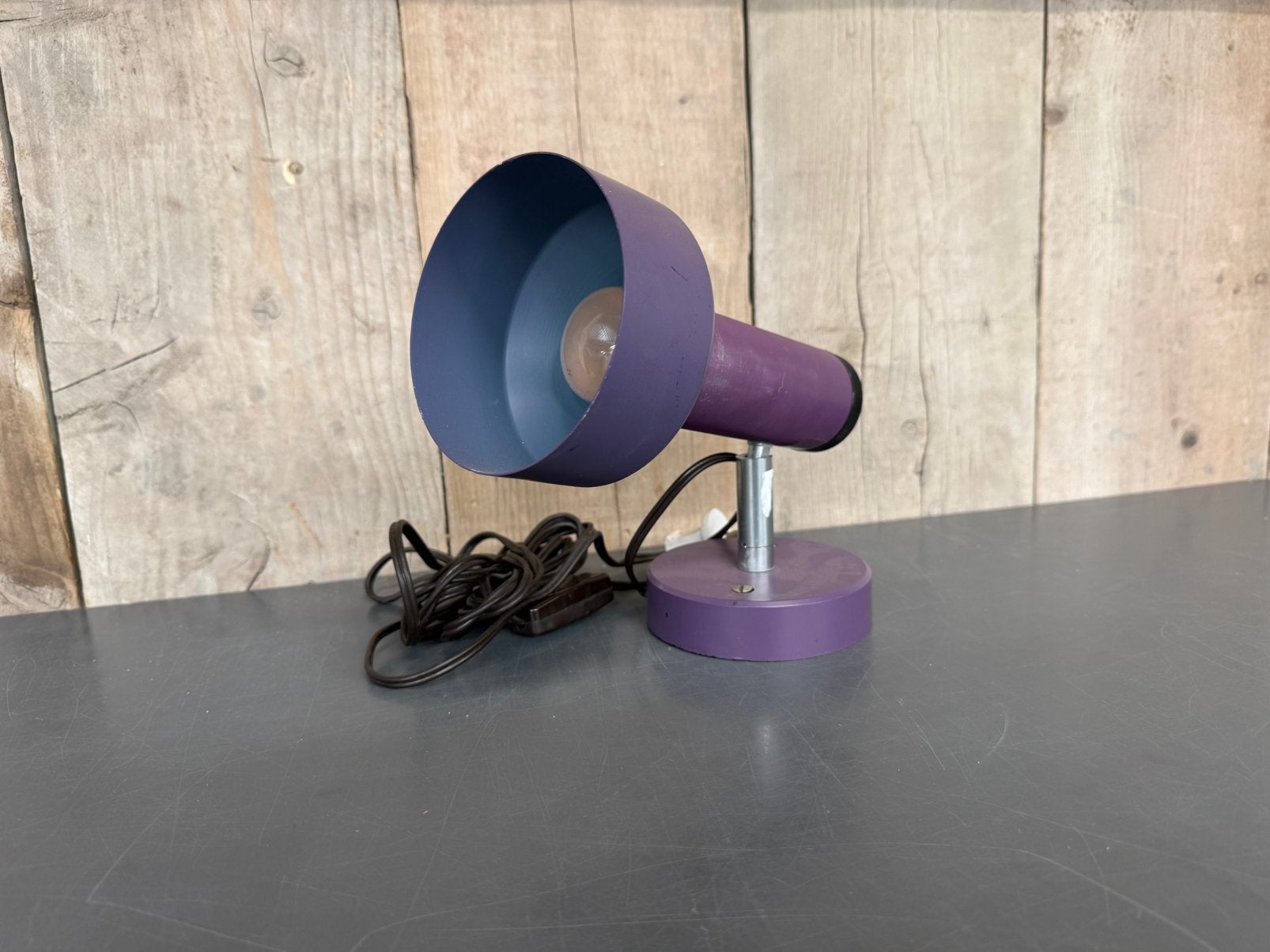 Vintage philips muur spot, Gebruikt, Philips, Paars, Ophalen of Verzenden