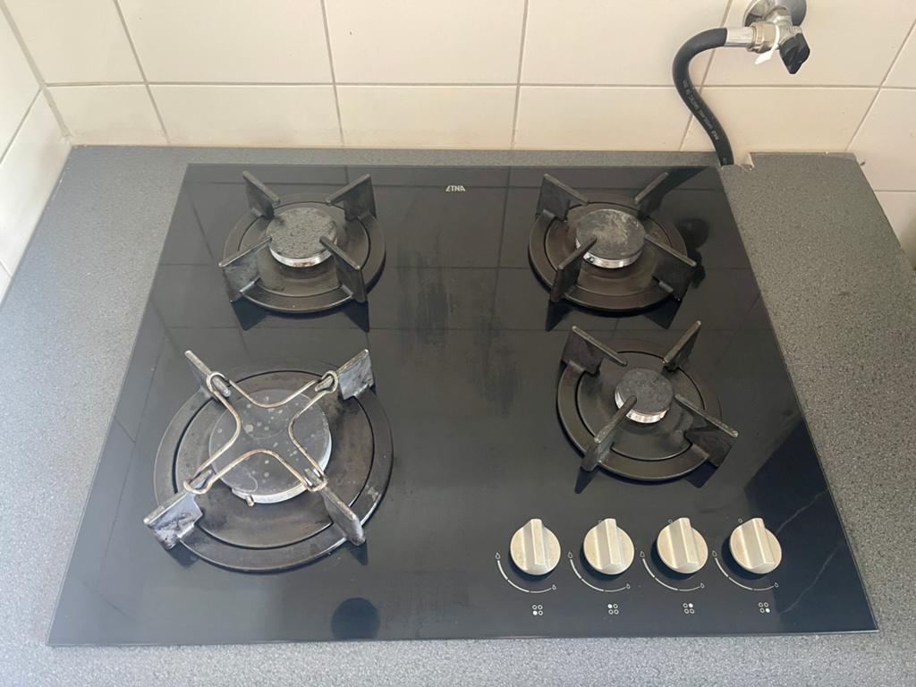 ETNA gas-op-glas kookplaat met 4 branders, Zo goed als nieuw, Inbouw, Gas, 4 kookzones