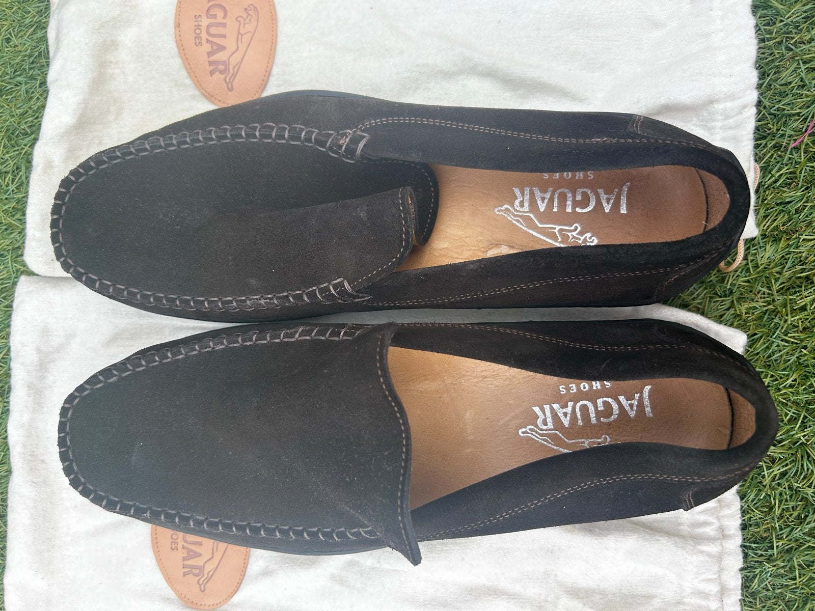Jaguar Shoes suède loafers - Bruin - Maat 11 (45-46), Loafers, Bruin, Ophalen of Verzenden, Zo goed als nieuw