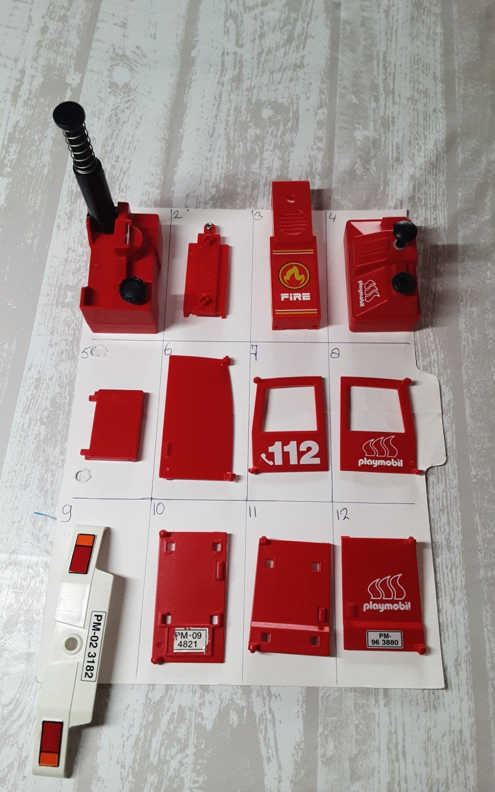 onderdelen brandweer auto B, Kinderen en Baby's, Speelgoed | Playmobil, Losse onderdelen, Voertuig, Ophalen of Verzenden, Zo goed als nieuw