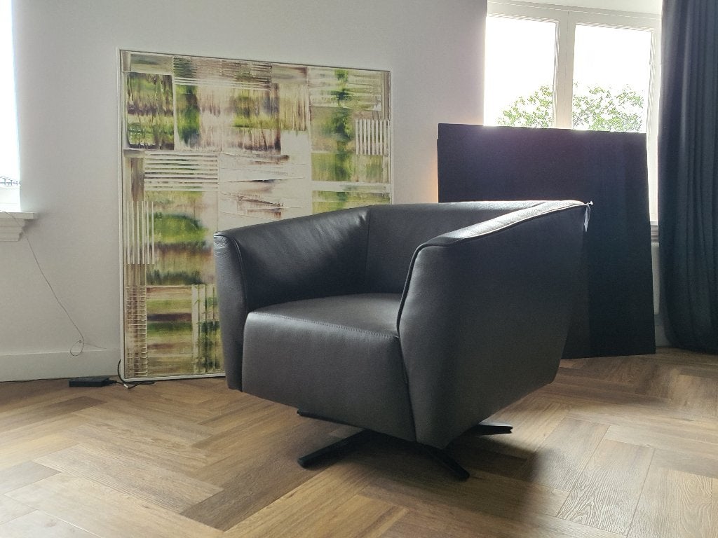Belform Draai-fauteuil in Napa-leer. Nieuw, Huis en Inrichting, Ophalen, Nieuw, 75 tot 100 cm, Leer