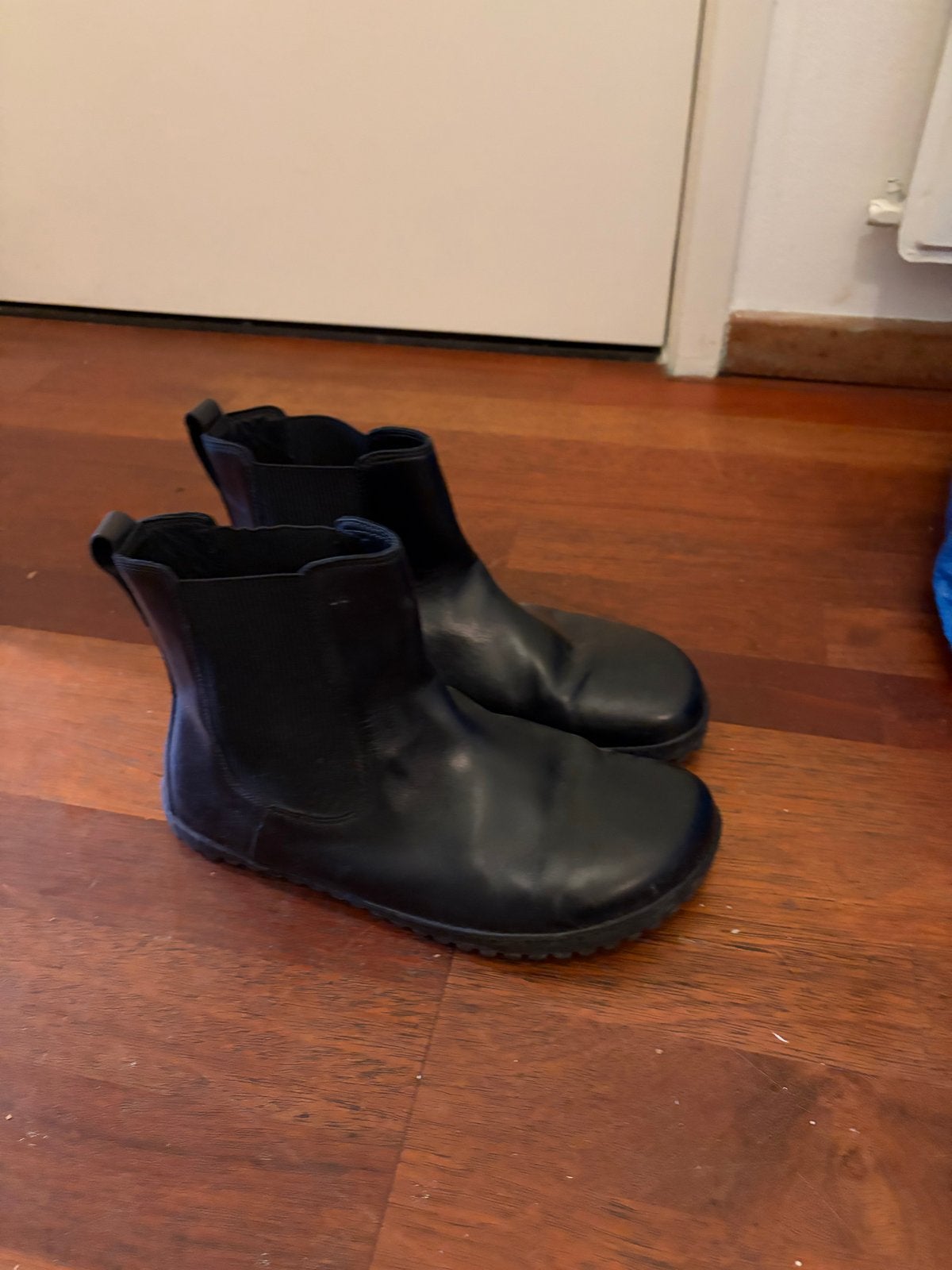 Zwarte leren barefoots - Maat 39, Kleding | Dames, Ophalen of Verzenden, Gedragen, Zwart, Lage of Enkellaarzen