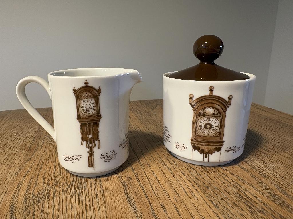 Vintage klokken servies Mitterteich Douwe Egberts, Huis en Inrichting, Keuken | Servies, Overige typen, Ophalen of Verzenden, Zo goed als nieuw