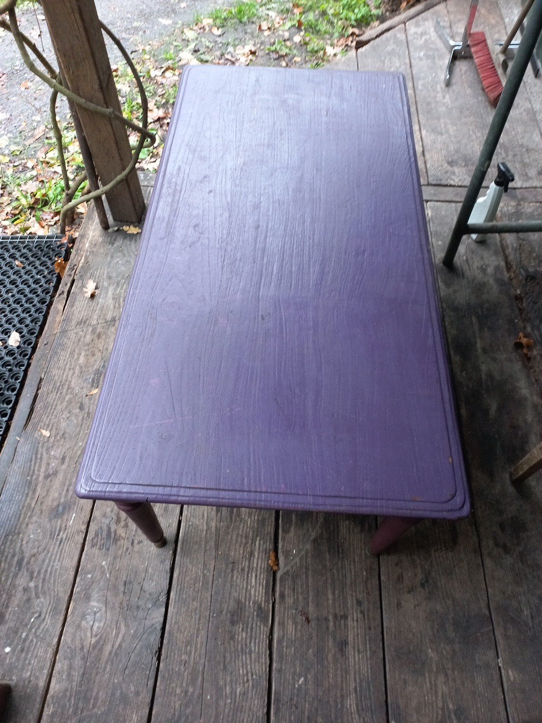 Salontafel, Teakhout, Geverfd, messing pootjes., Huis en Inrichting, Gebruikt, 100 tot 150 cm, Teakhout, Rechthoekig