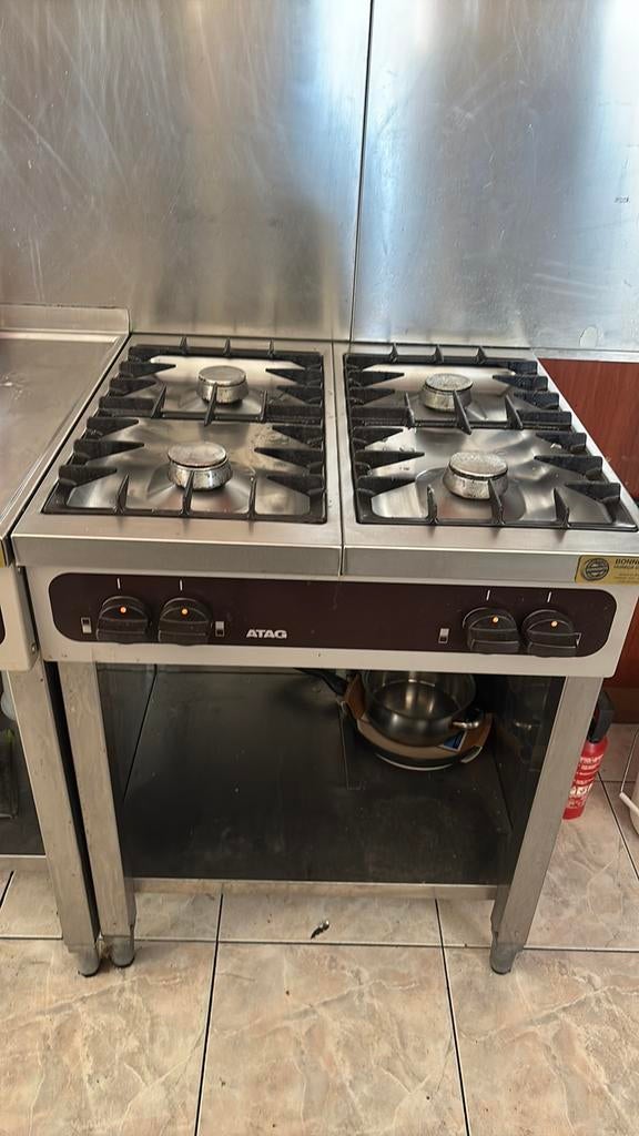 Horeca gasfornuis, Witgoed en Apparatuur, Fornuizen, Ophalen, Gebruikt, 60 cm of meer, 4 kookzones