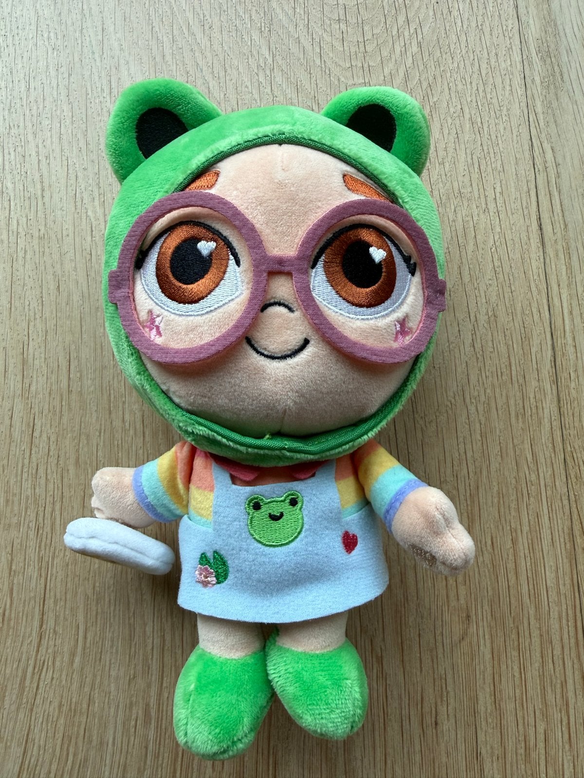 Froggycrossing - Leuk knuffelpopje met kikker-muts en bril, Groen, Overige merken, Overige karakters, Overige typen