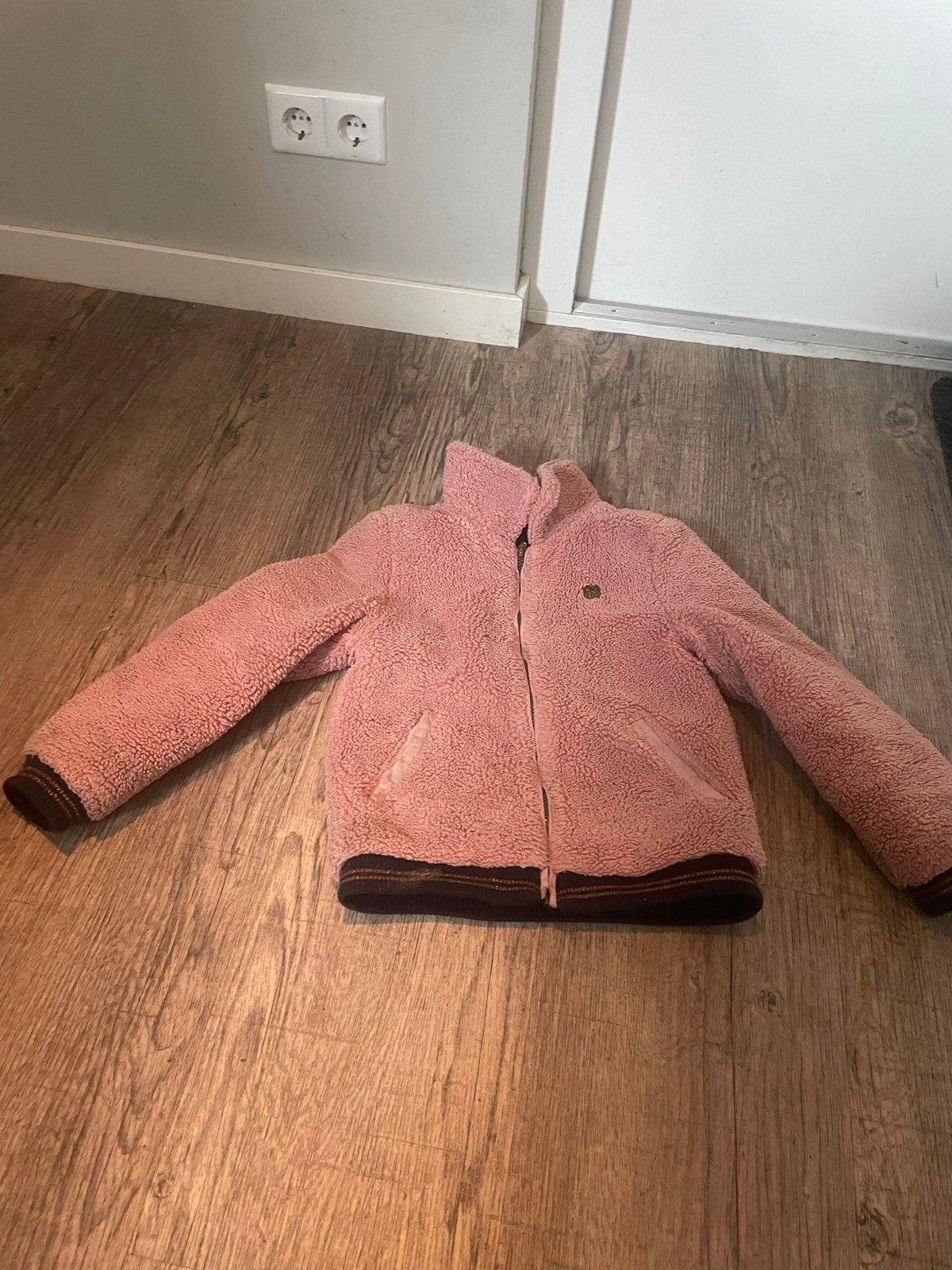 Flo jasje - Roze teddy jas maat 146, Ophalen of Verzenden, Gebruikt, Meisje, Jas