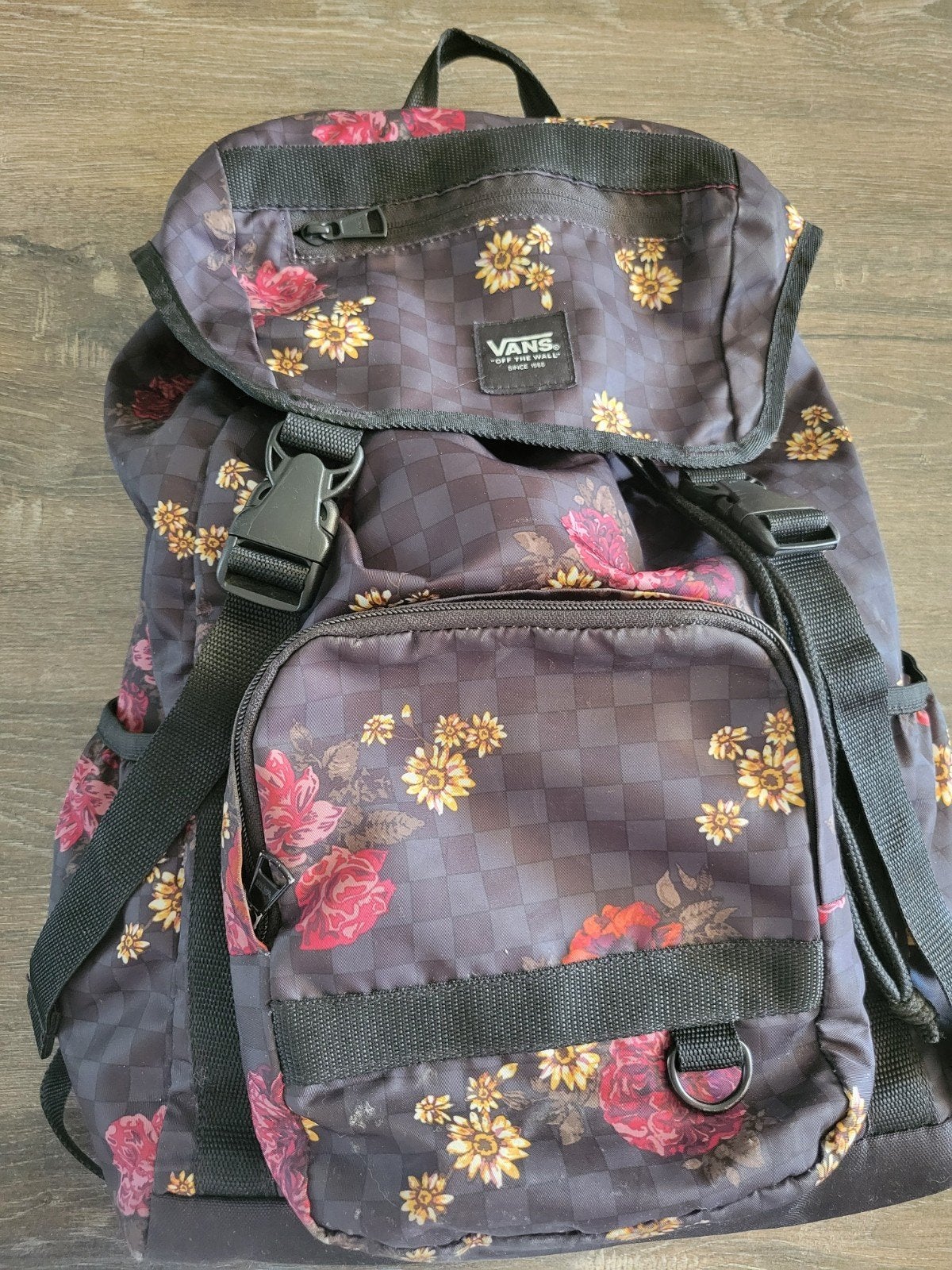 vans ranger check botanical rugzak, Overige merken, 25 tot 40 cm, Ophalen of Verzenden, Zo goed als nieuw