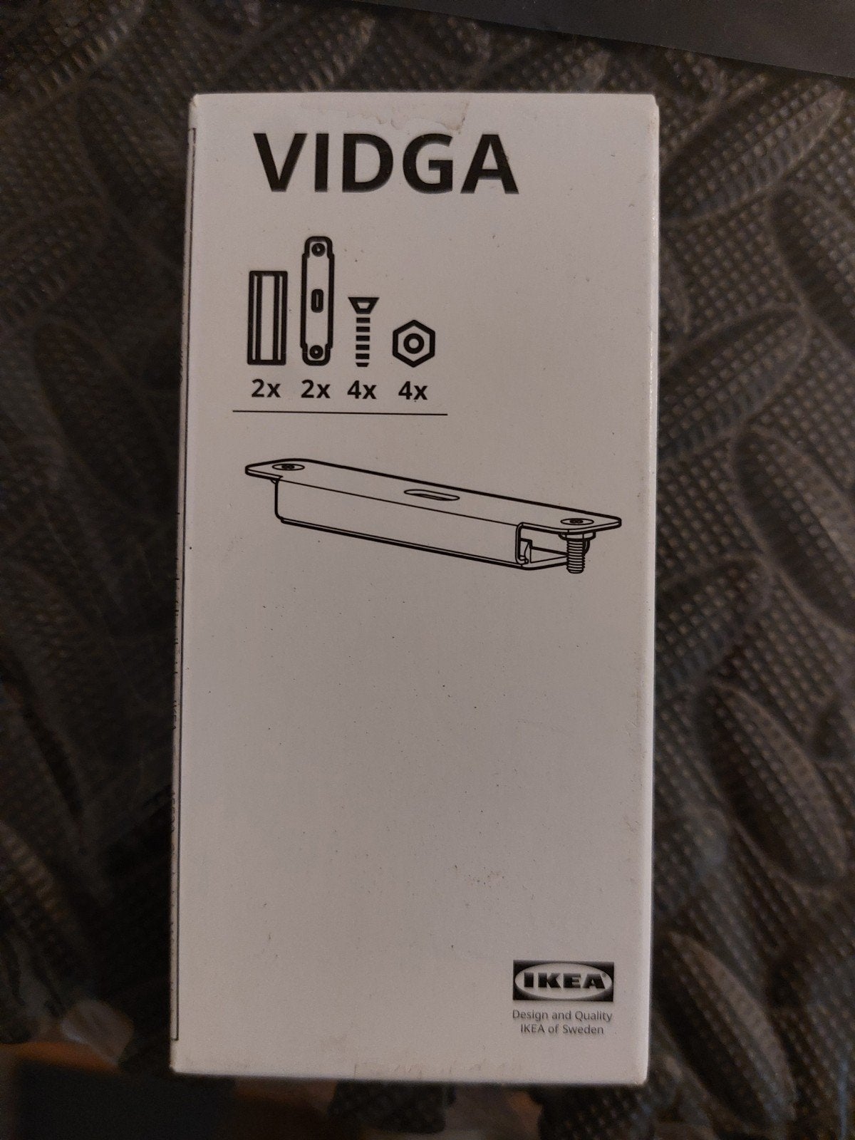6x Vidga ikea gordijnrails montage set, Inclusief montageonderdelen, Wit, Metaal, Nieuw