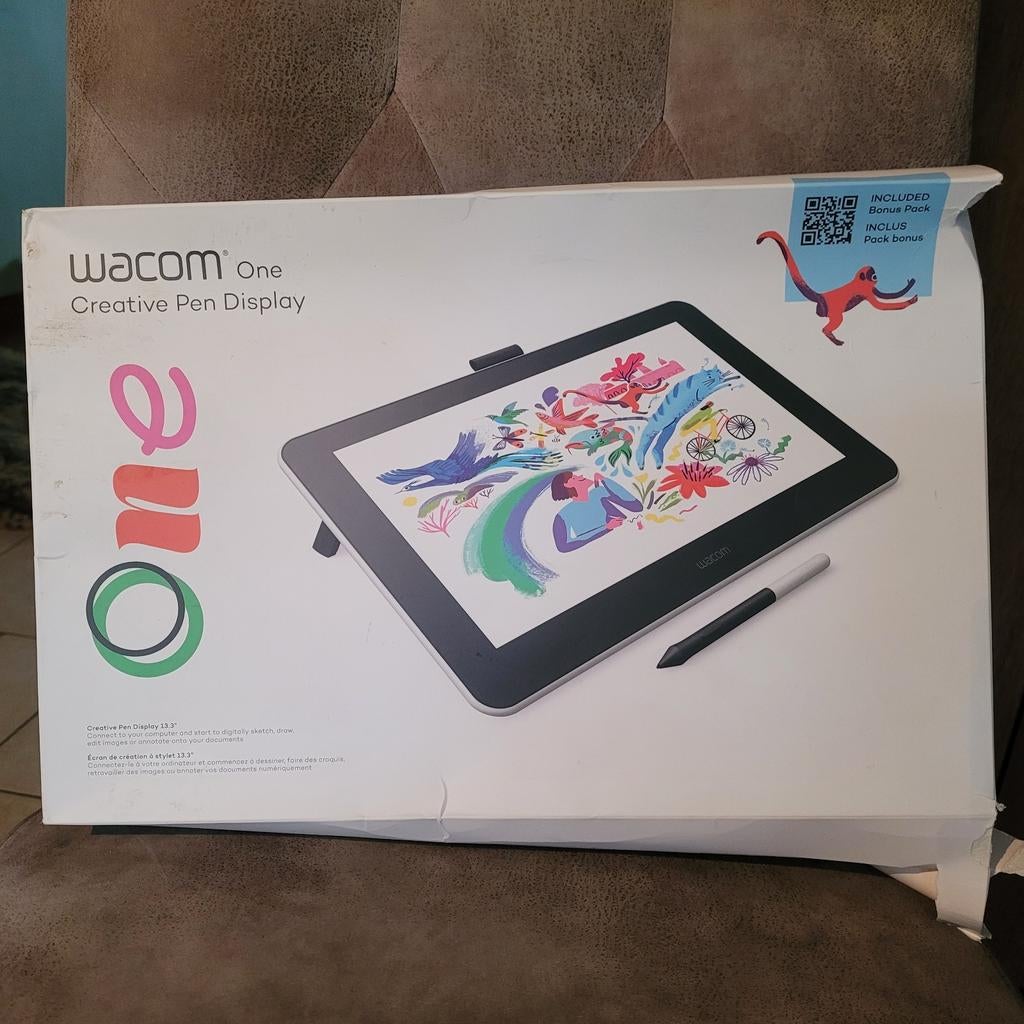 Wacom One Creative Pen Display - Teken en Ontwerp, Computers en Software, Tekentablets, Gebruikt, Bedraad, Ophalen of Verzenden