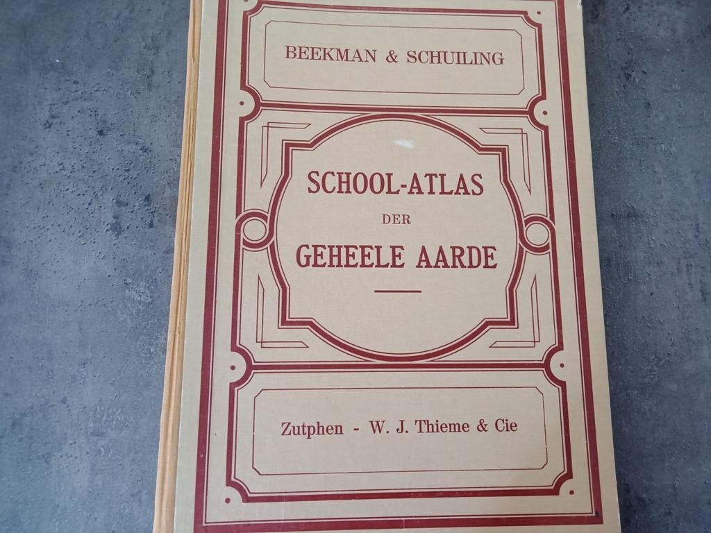 Schoolatlas der geheele aarde. Beekman & Schuiling, Antiek en Kunst, Ophalen of Verzenden