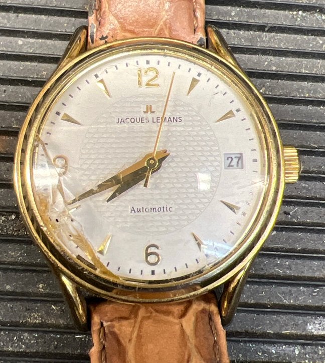 Jacques Lemans Automatic Horloge - Goudkleurig, Gebruikt, Overige merken, Polshorloge, Ophalen of Verzenden, Goud