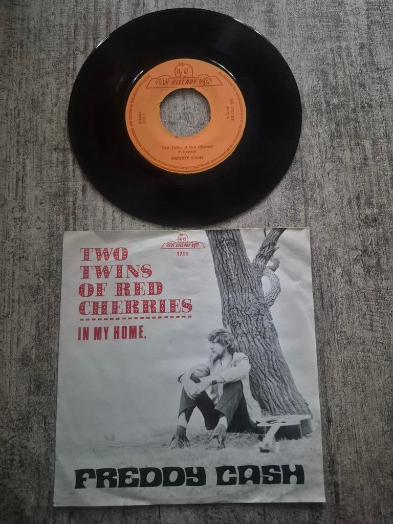 Freddy cash- two twins of red cherries/ in my home, Ophalen of Verzenden, Zo goed als nieuw, Overige formaten, Levenslied of Smartlap