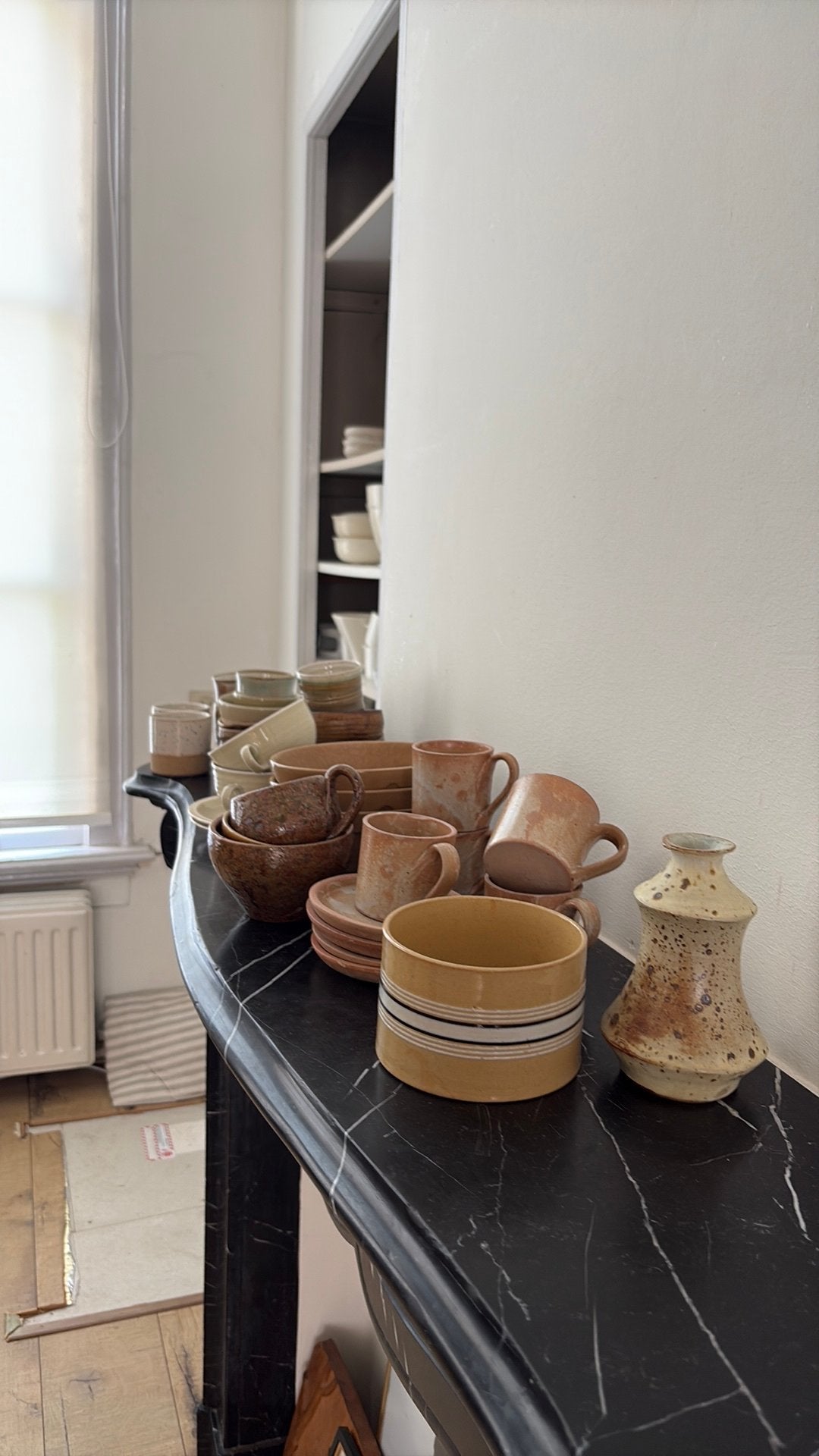 Scandinavian japandi servies aardewerk keramiek, Huis en Inrichting, Ophalen, Zo goed als nieuw, Overige materialen, Pot, Bus of Blik