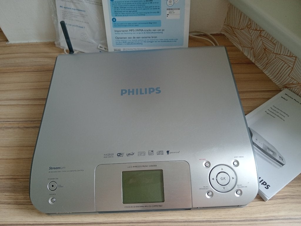 Philips Wireless Center WAC5 1500 cd' s opnemen/afspelen, Ophalen of Verzenden, Zo goed als nieuw, Cd-speler, Philips