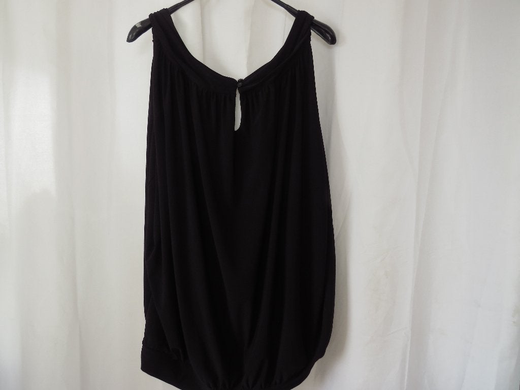 zwarte tuniek valt open overslag mt 2 = mt 50 van x-two, X-two, Ophalen of Verzenden, Gedragen, Blouse of Tuniek