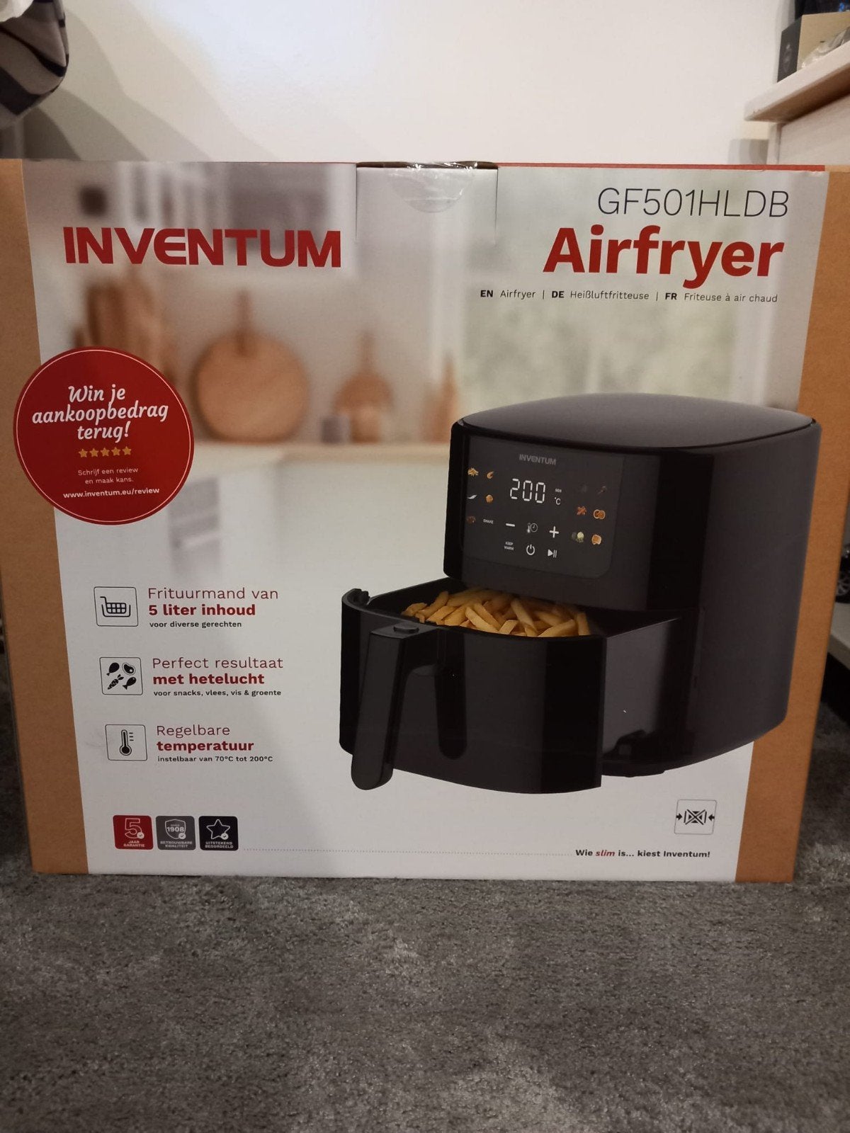 Inventum GF501HLDB Airfryer - 5 liter - Nieuw in doos, 4 liter of meer, Ophalen, Nieuw