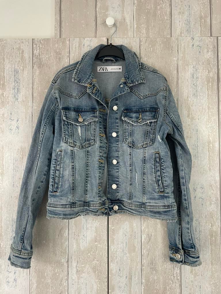 Spijkerjasja Zara, Kleding | Dames, Ophalen of Verzenden, Zo goed als nieuw, Blauw