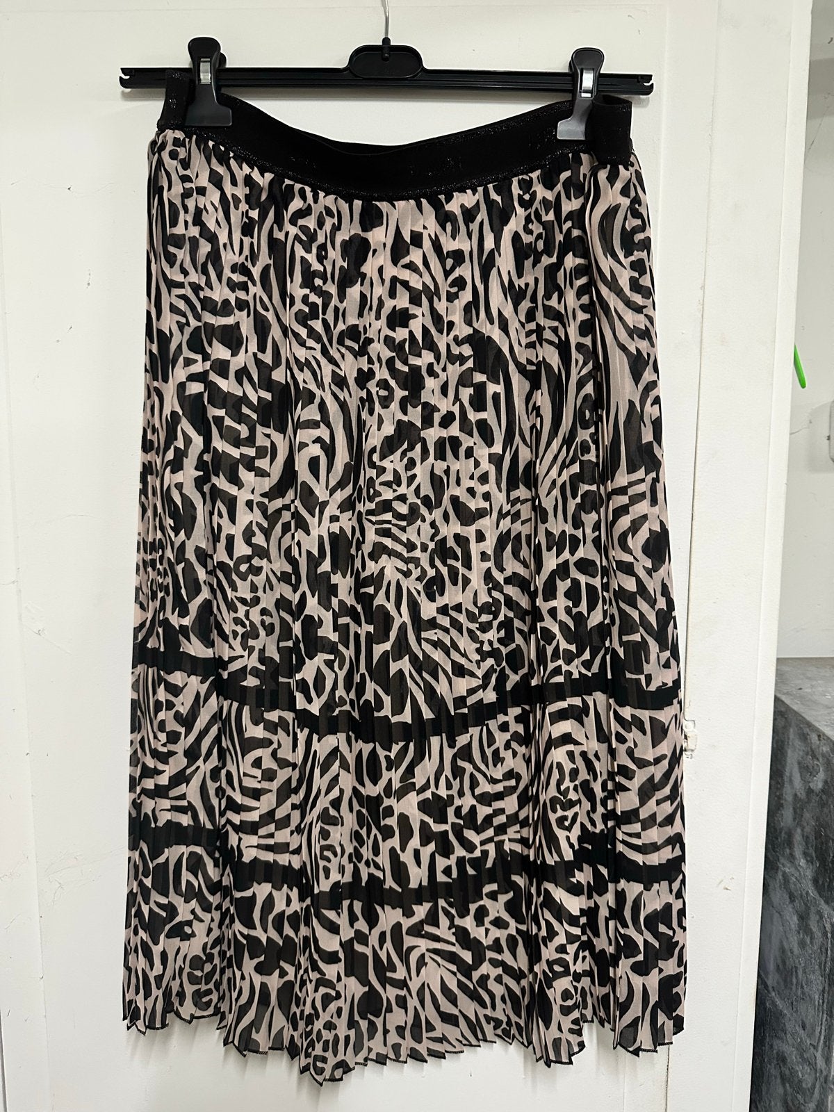 RABE 1929  plooirok met dierenprint - Maat 44, Kleding | Dames, Zwart, Maat 42/44 (L), Ophalen of Verzenden, Zo goed als nieuw