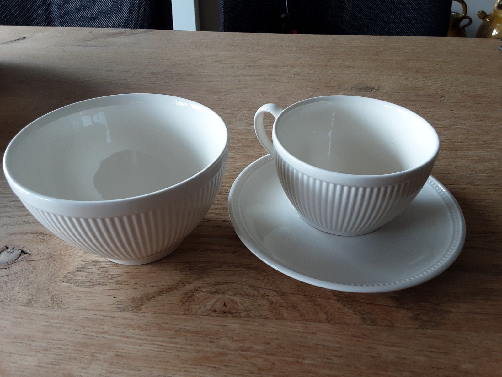 Wedgwood windsor soepkom en ontbijtkom in Nieuwstaat, Huis en Inrichting, Ophalen, Zo goed als nieuw, Porselein, Kom(men)