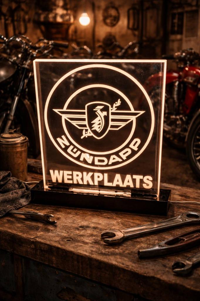 Selfmade lichtbakje van Zündapp werkplaats., ., Lichtbak of (neon) lamp, Ophalen of Verzenden, Zo goed als nieuw