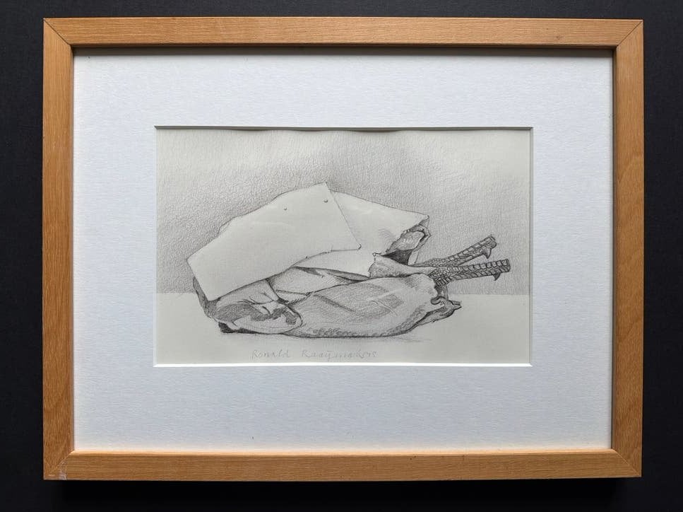 Houtskooltekening Ronald Raaijmakers - Fazant in lijst, Ophalen of Verzenden
