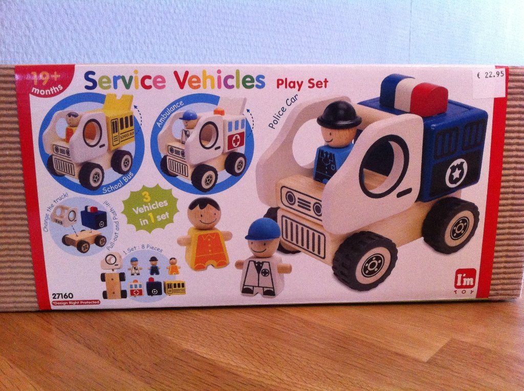 houten speelset service auto 3 in 1 model I'm Toy, Ophalen of Verzenden, Nieuw
