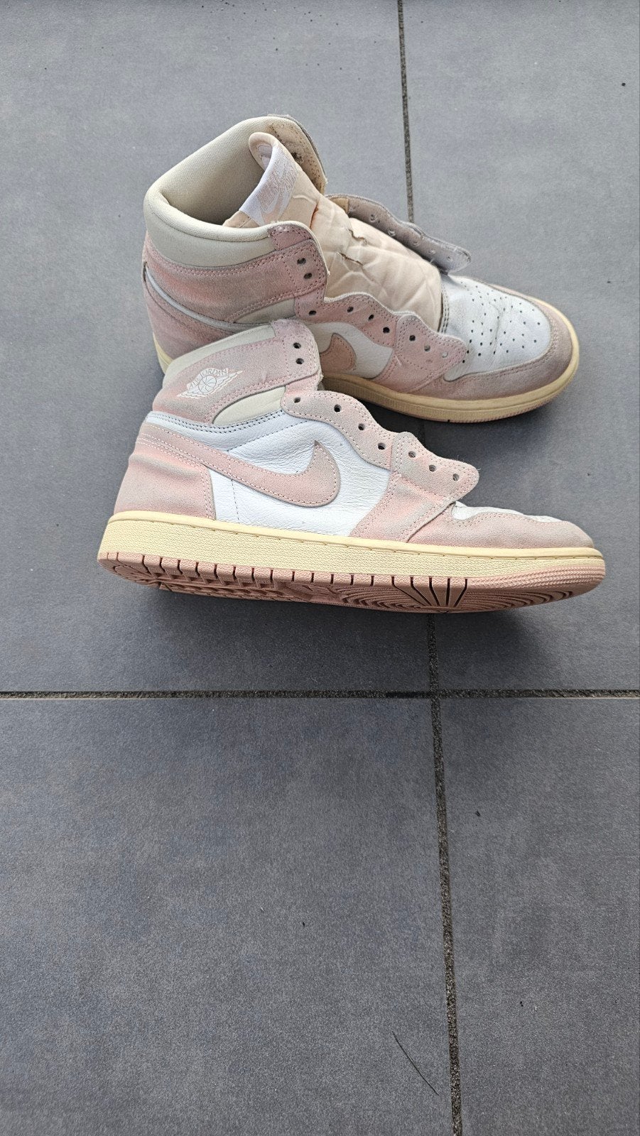 Nike Air Jordan 1 Retro OG high washed pink Gedragen, Nike Air Jordan, Ophalen of Verzenden, Sneakers of Gympen, Roze