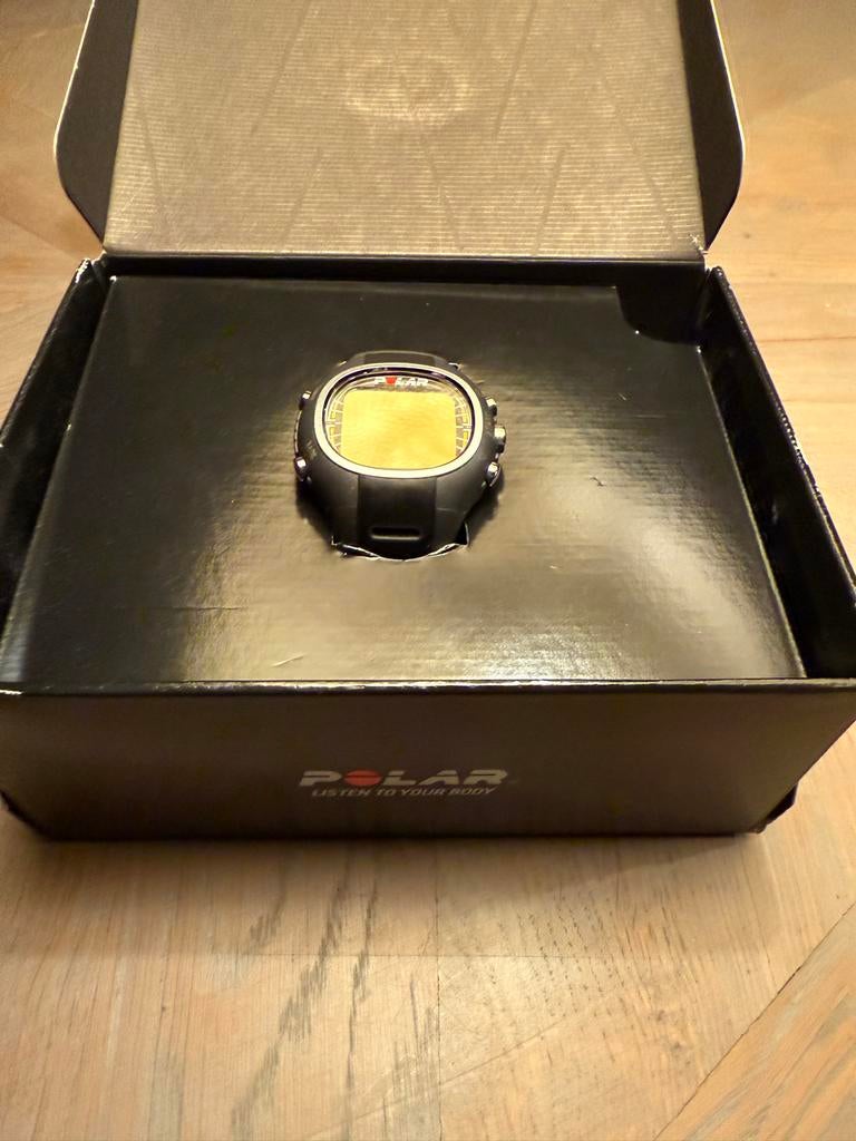 Nieuwe Polar CS300 sporthorloge, Ophalen of Verzenden, Nieuw, Zwart