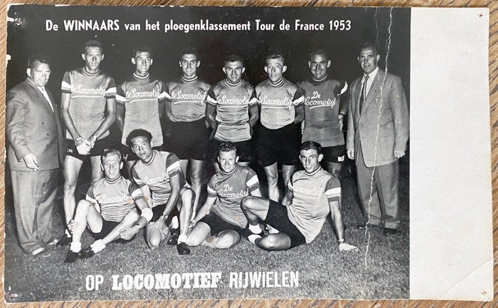 Wielrennen fotokaart LOCOMOTIEF – TOUR DE FRANCE – 1953, Ophalen of Verzenden, Overige typen