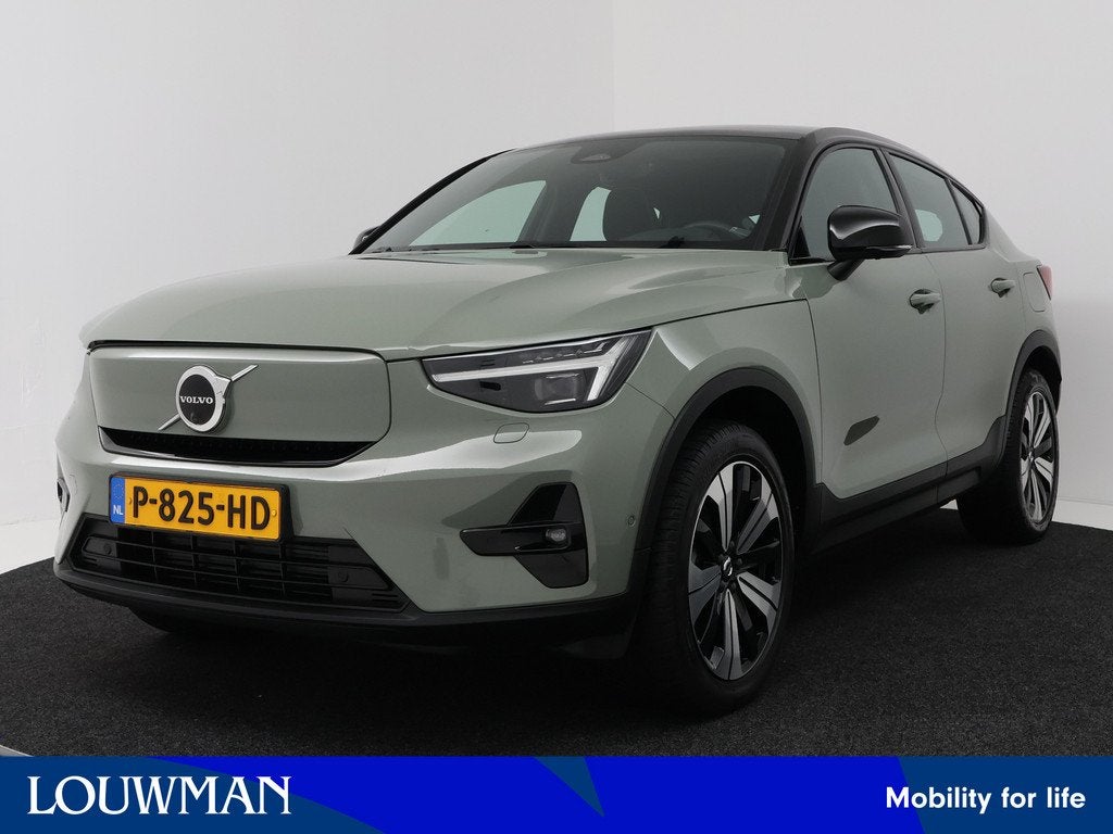 Volvo C40 Recharge Twin Intro Edition 78 kWh | SOH 93,3% | O, Auto's, Volvo, 12 maanden, Zwart, 24 min, Alcantara