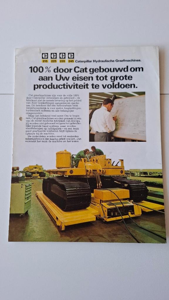 Caterpillar graafmachine brochure, Boeken, Ophalen of Verzenden, Gelezen