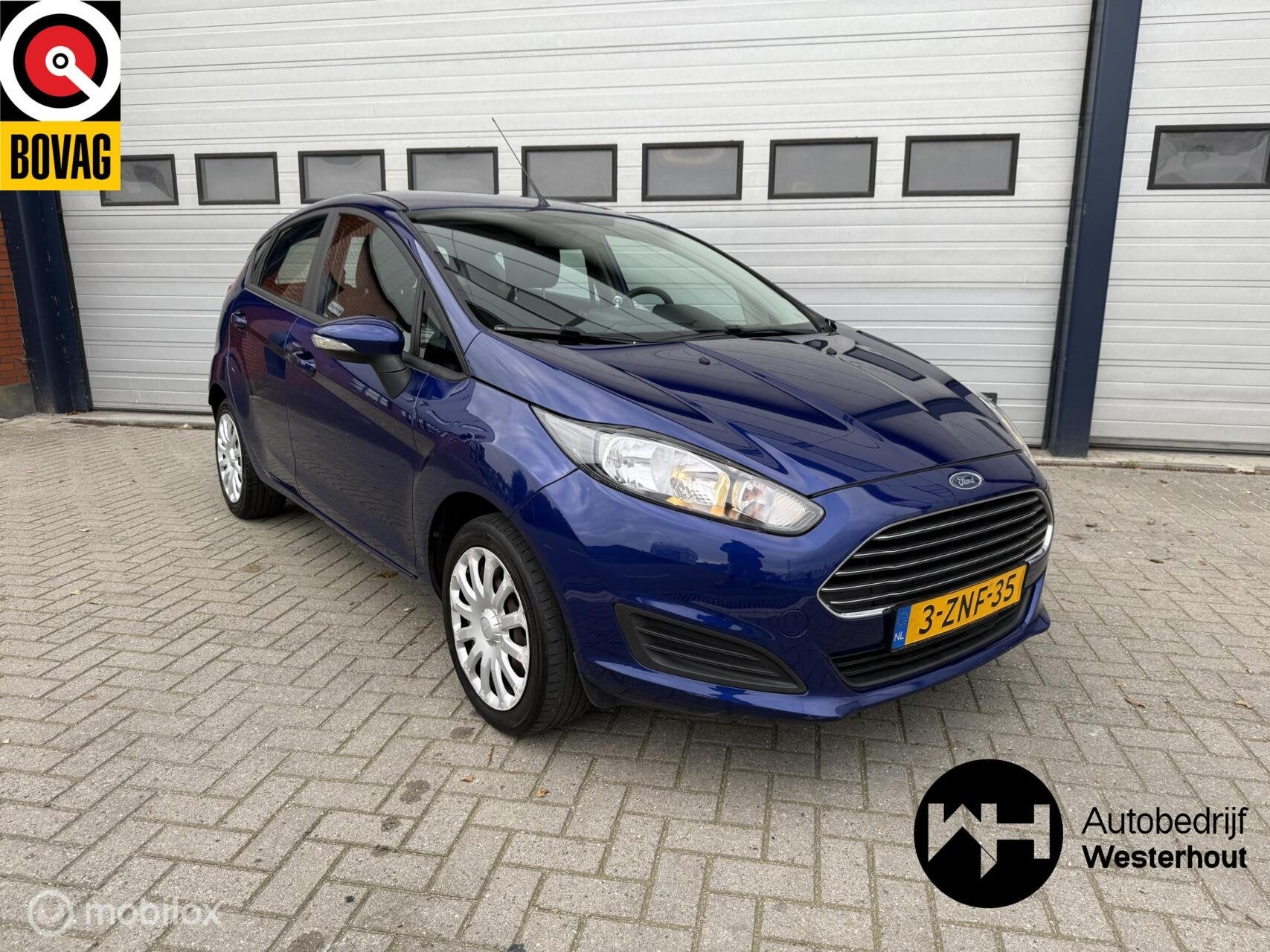 Ford Fiesta 1.0 EcoBoost Style AUTOMAAT Nap Navigatie NW APK, Euro 5, 101 pk, Blauw, Origineel Nederlands