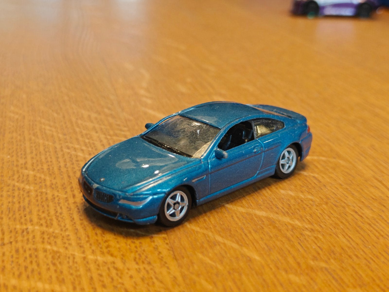 Welly BMW 645 Ci BLAUW, Ophalen of Verzenden, Auto